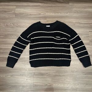 Black and White Striped Sweater